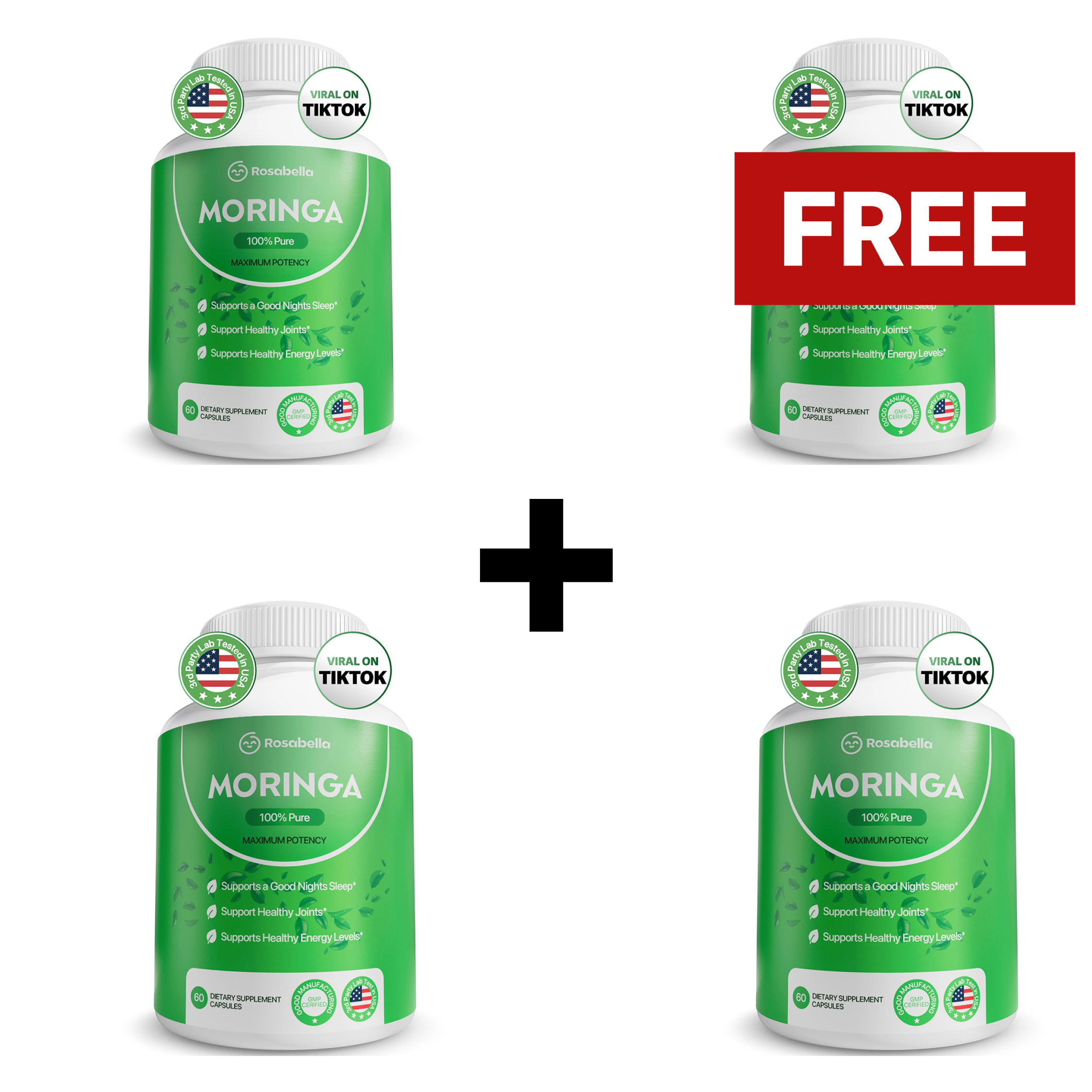 Rosabella Moringa Powder Capsules BOGO Offer