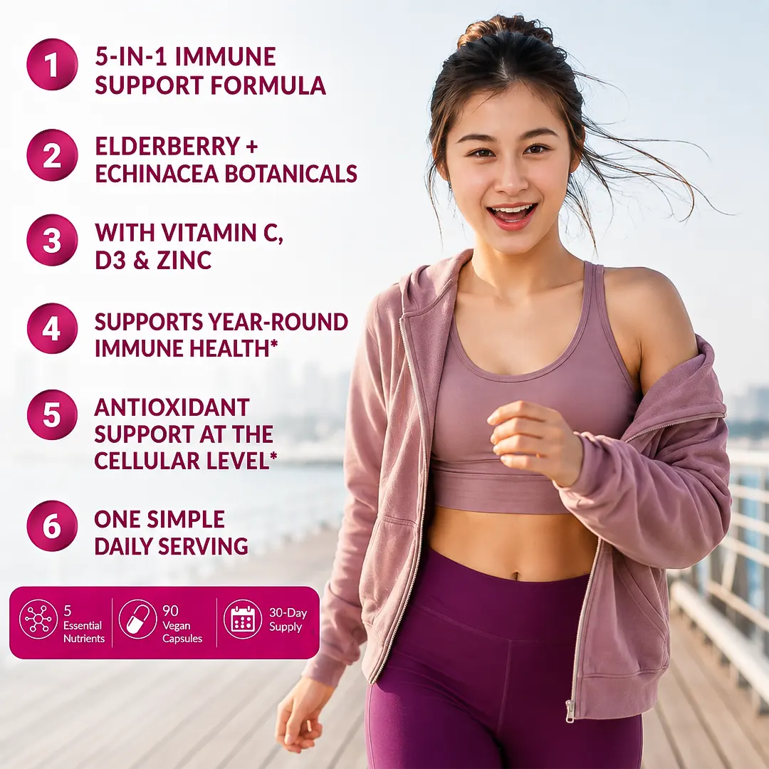 Rosabella Elderberry, Zinc & Vitamin D3 Capsules