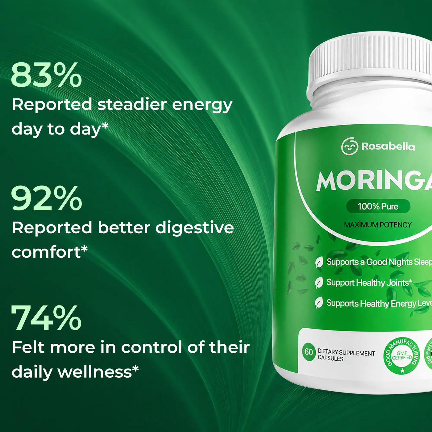 Rosabella Moringa Powder Capsules