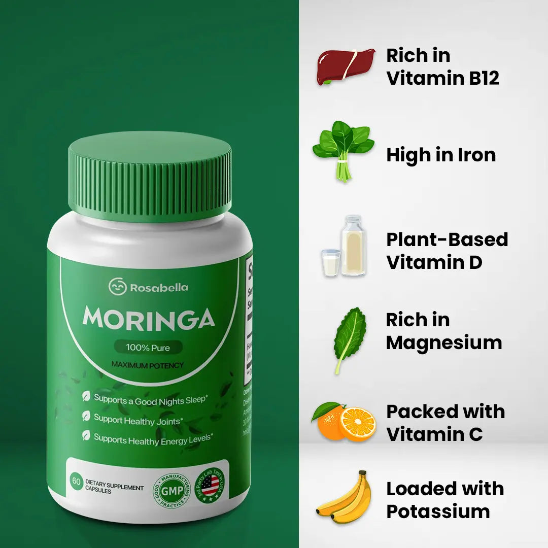 Rosabella Moringa Powder Capsules BOGO