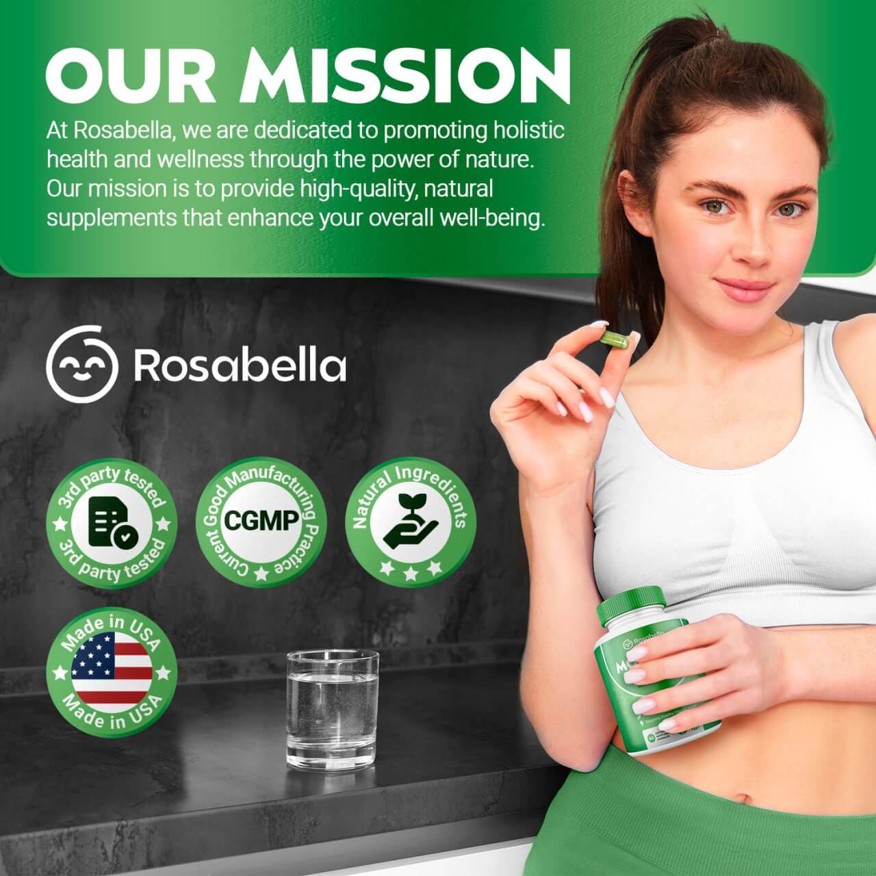 Rosabella Moringa Powder Capsules BOGO