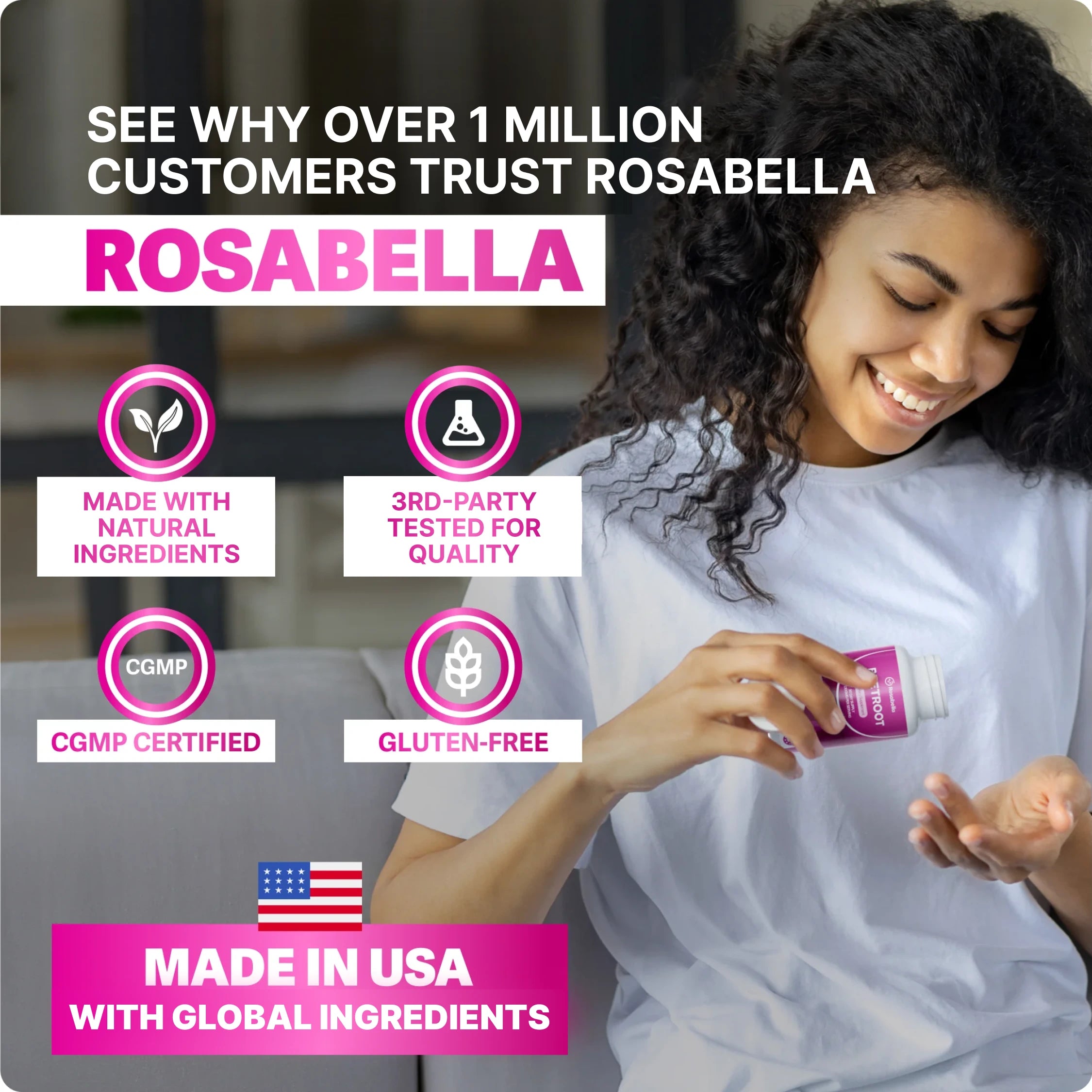 Rosabella Organic Beetroot Capsules (1300mg) for Blood Flow & Heart Health