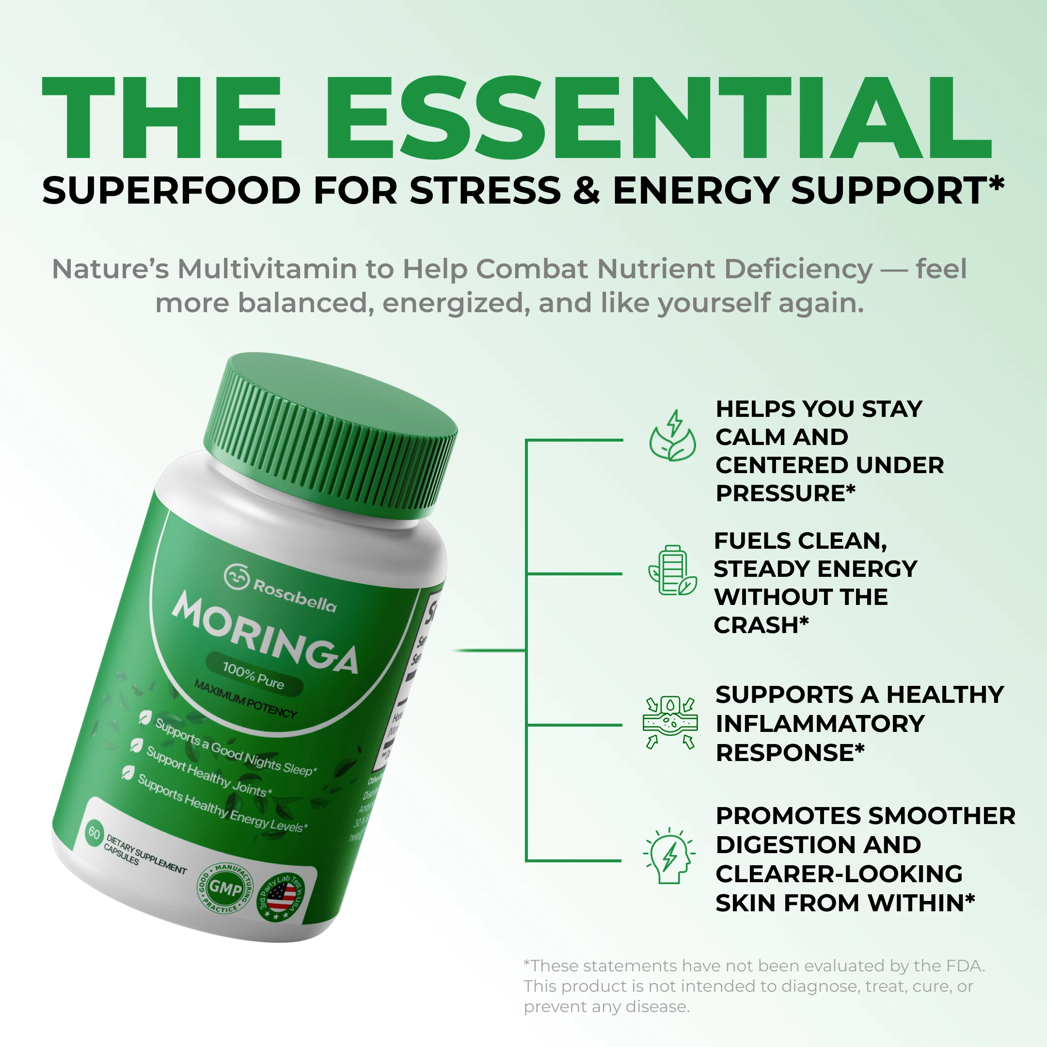 Rosabella Moringa Powder Capsule