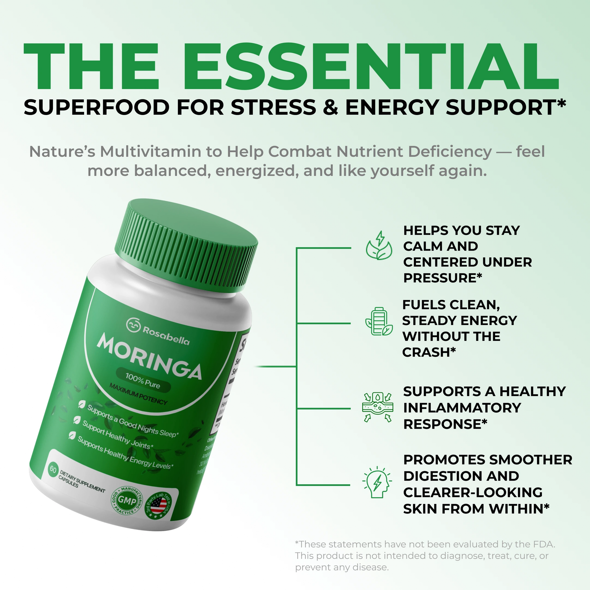 Rosabella Moringa Powder Capsule