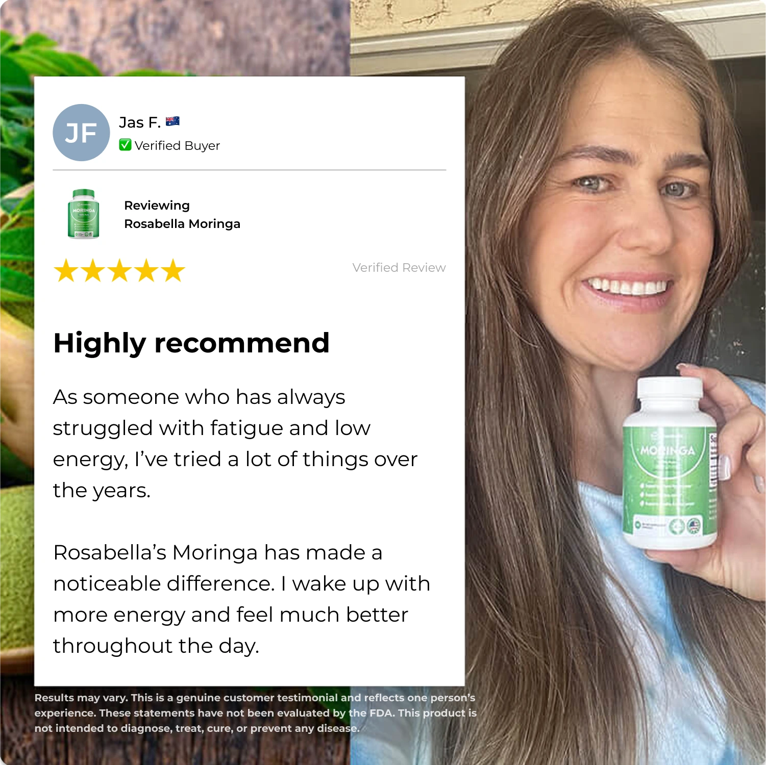 Rosabella Moringa Powder Capsule