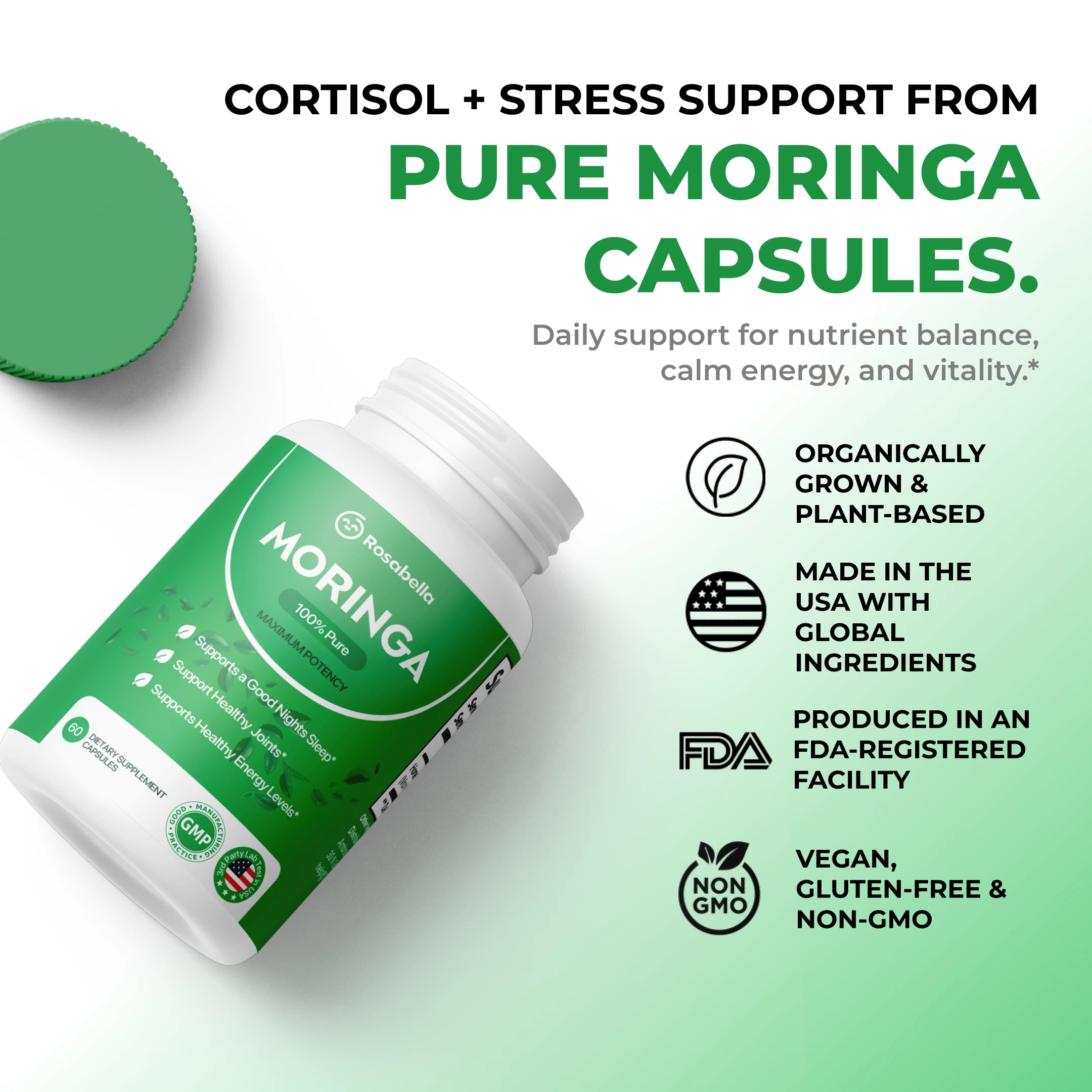 Rosabella Moringa Powder Capsule