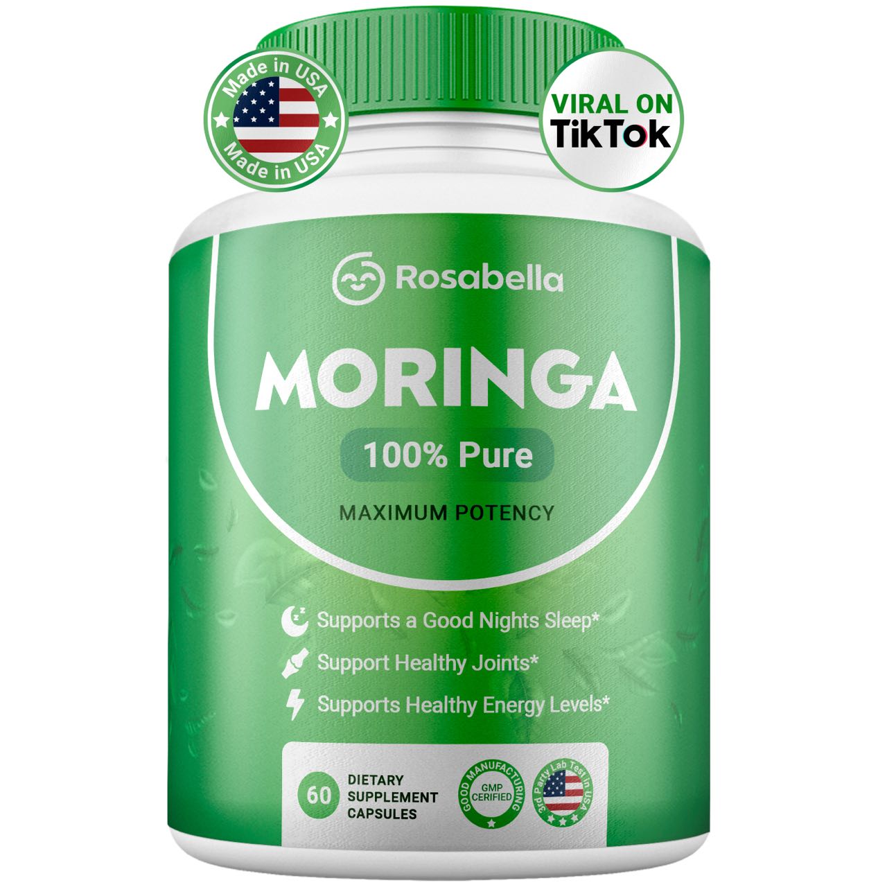 Rosabella Moringa Powder Capsules