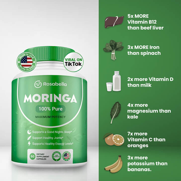 Rosabella Moringa Powder Capsules