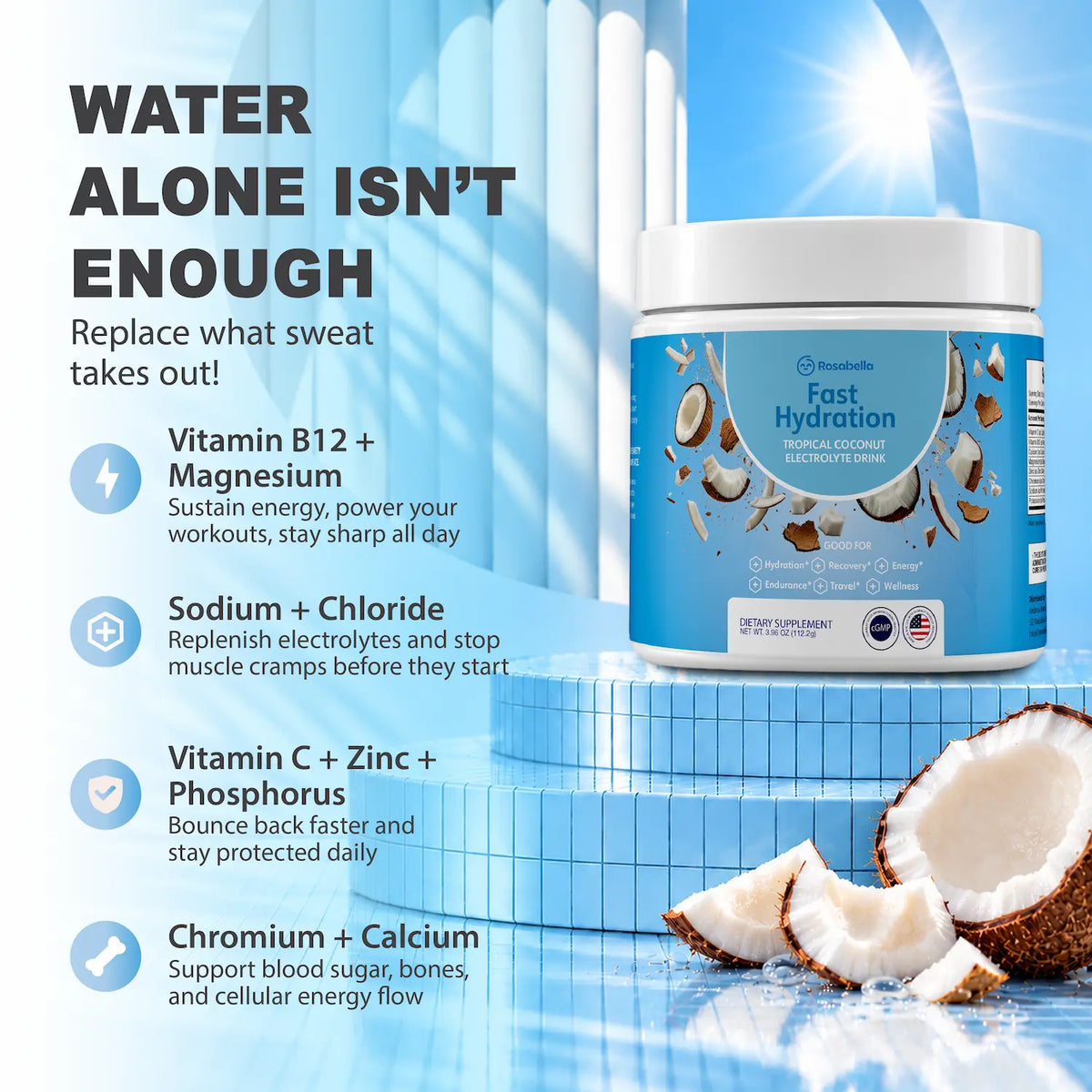 Rosabella Electrolyte Drink Powder